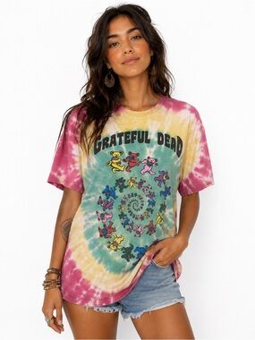 Grateful Dead 50 Years Dancing Bears Tie Dye T Shirt 2015 Anniversary Medium